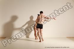 Underwear Woman - Man White Average Short Brown Dancing Dynamic poses Academic